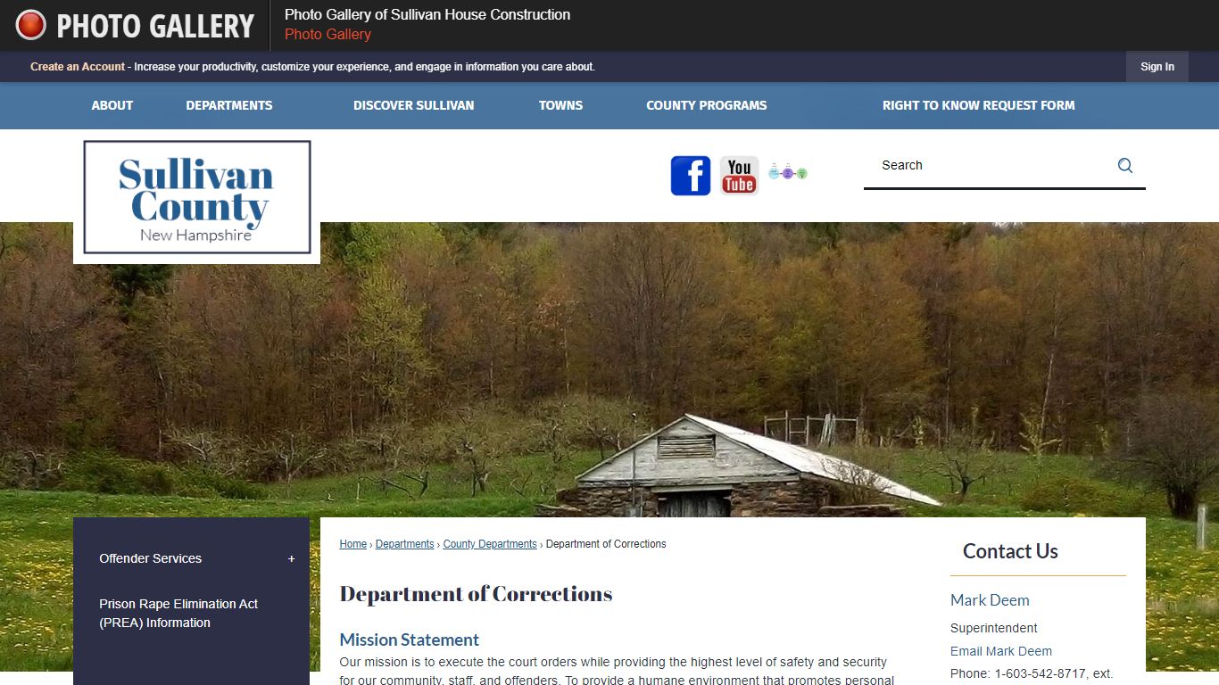Department of Corrections | Sullivan County, NH